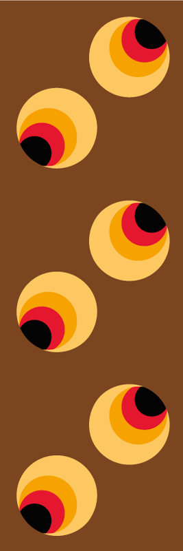 Vintage vinyl rug with pop eyeball design - TenStickers