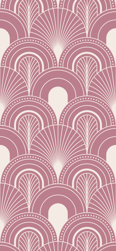 Vintage vinyl rug in rose gold arc decor style - TenStickers
