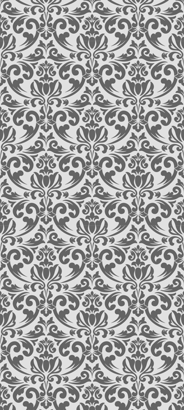 Vintage vinyl rug abstract damask pattern - TenStickers