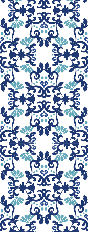 Vintage vinyl rug in classic vintage damask style - TenStickers