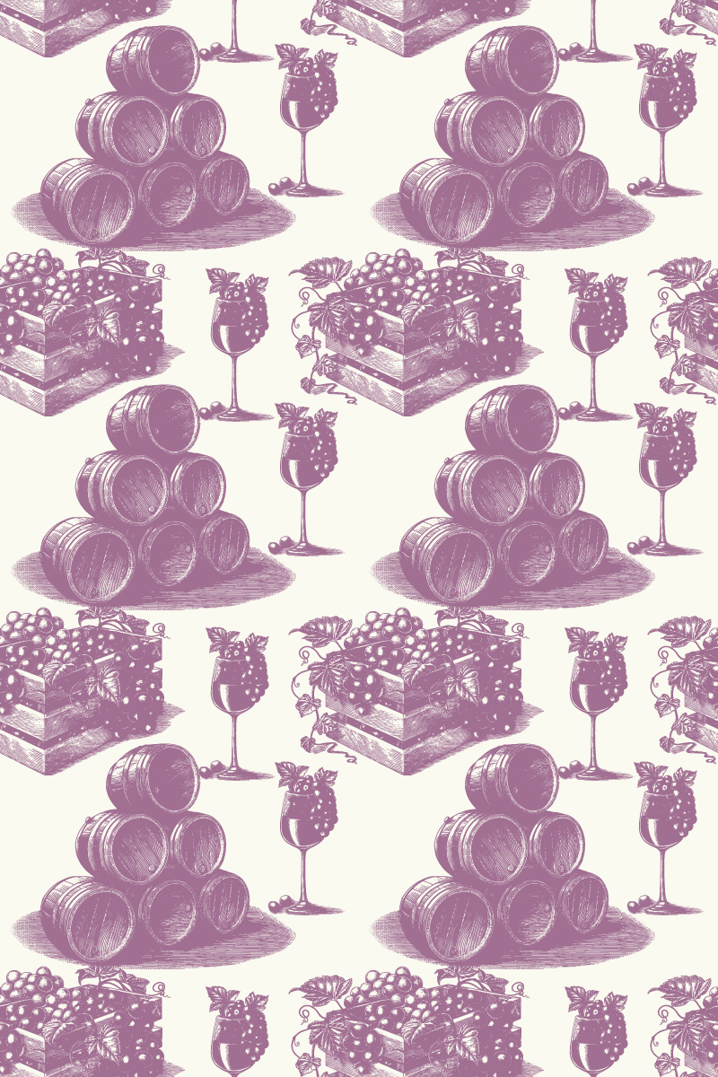 Vintage vinyl rug french vintage pattern in violet - TenStickers