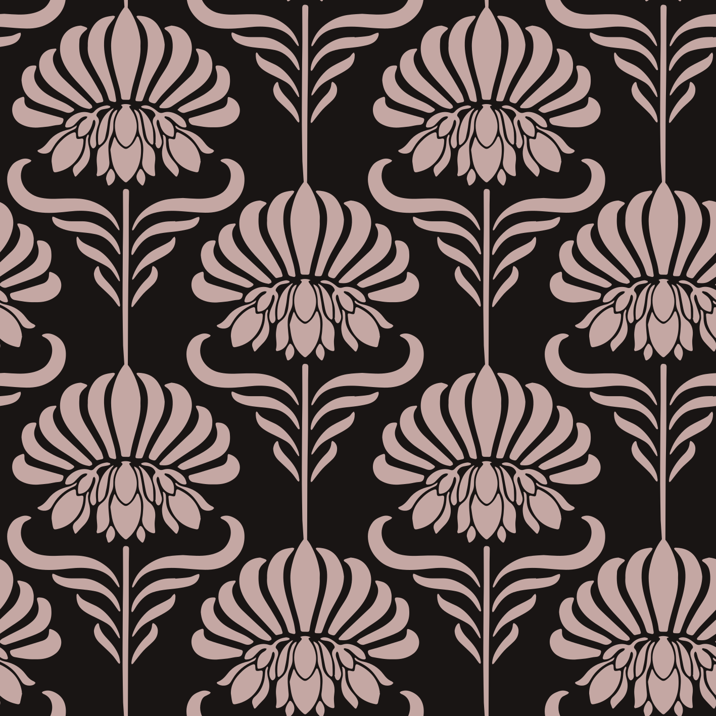 Vintage vinyl rug with art nouveau motifs - TenStickers