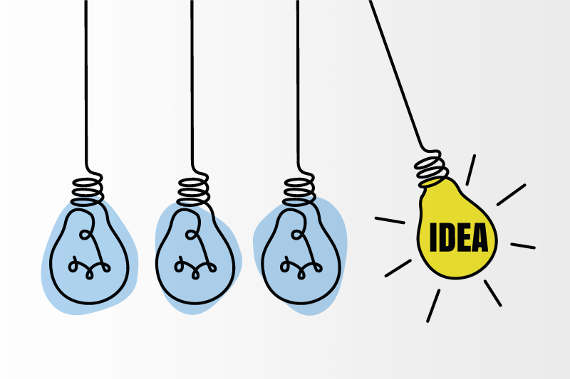 Custom vinyl rug bright ideas with light bulbs - TenStickers