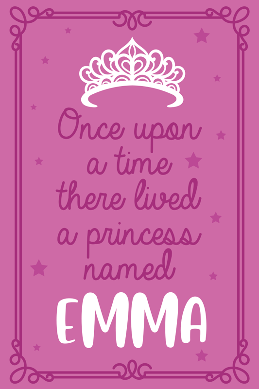 Princess personalized custom vinyl rug - TenStickers