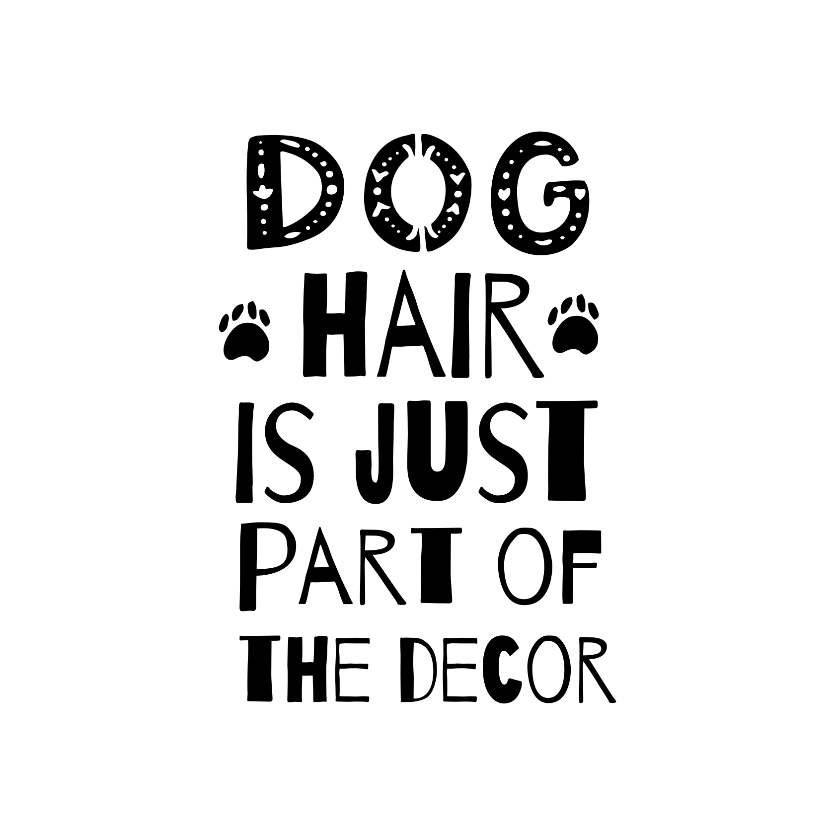 Custom vinyl rug dog hair adds to the charm - TenStickers