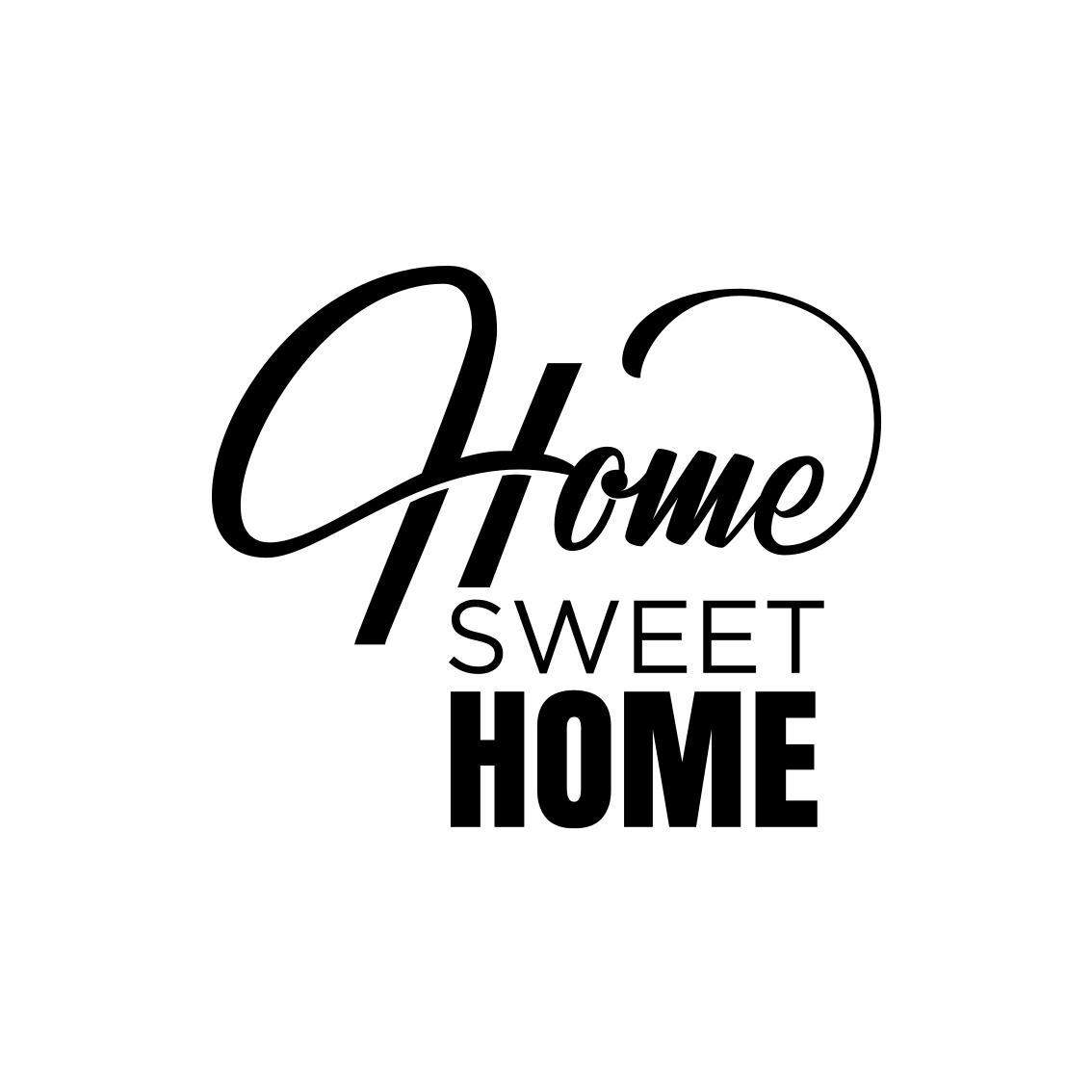 Custom vinyl rug home sweet home minimalist style - TenStickers