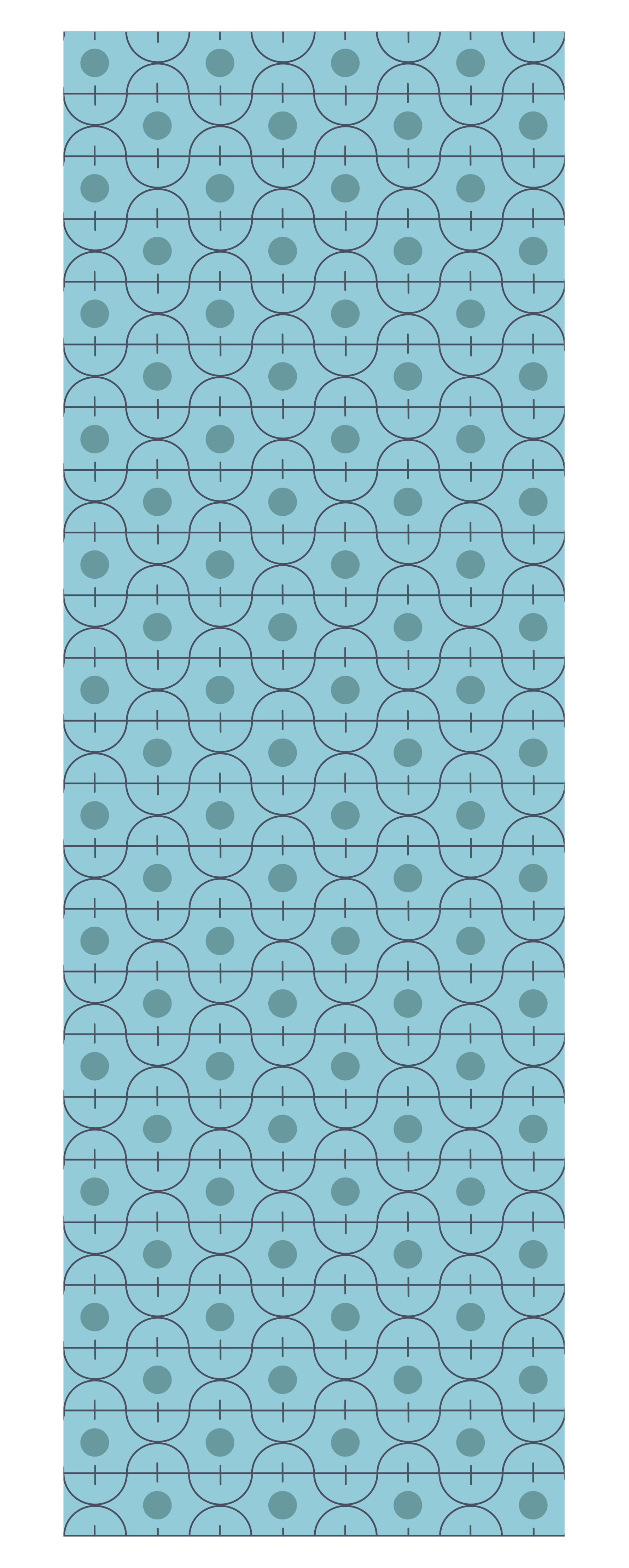 Texture vinyl rug in blue geometric japanese pattern - TenStickers