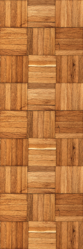Texture vinyl rug in brown wood tile design - TenStickers