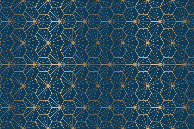 Geometric vinyl rug with an elegant geometric pattern - TenStickers