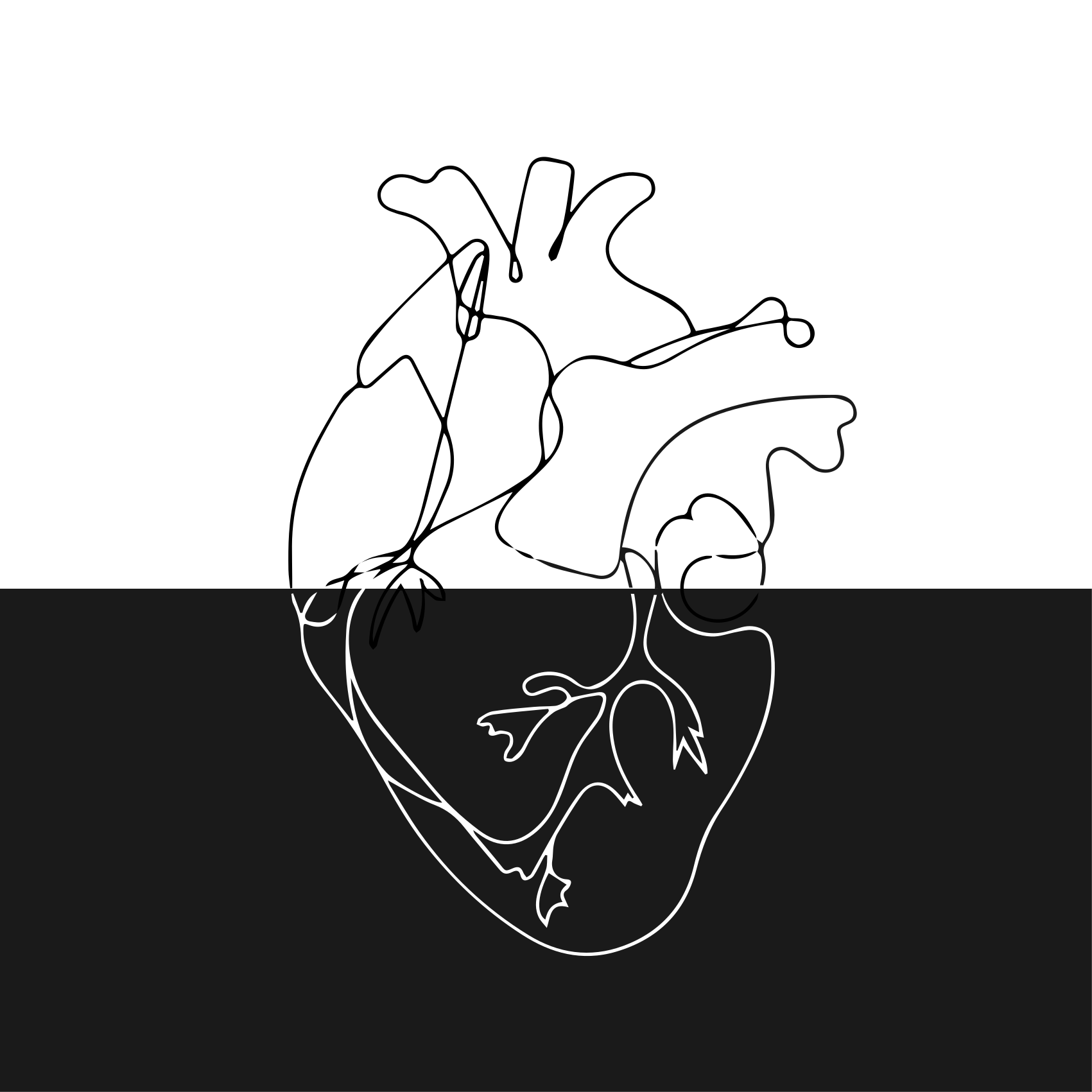 Geometric vinyl rug heartbeat design - TenStickers