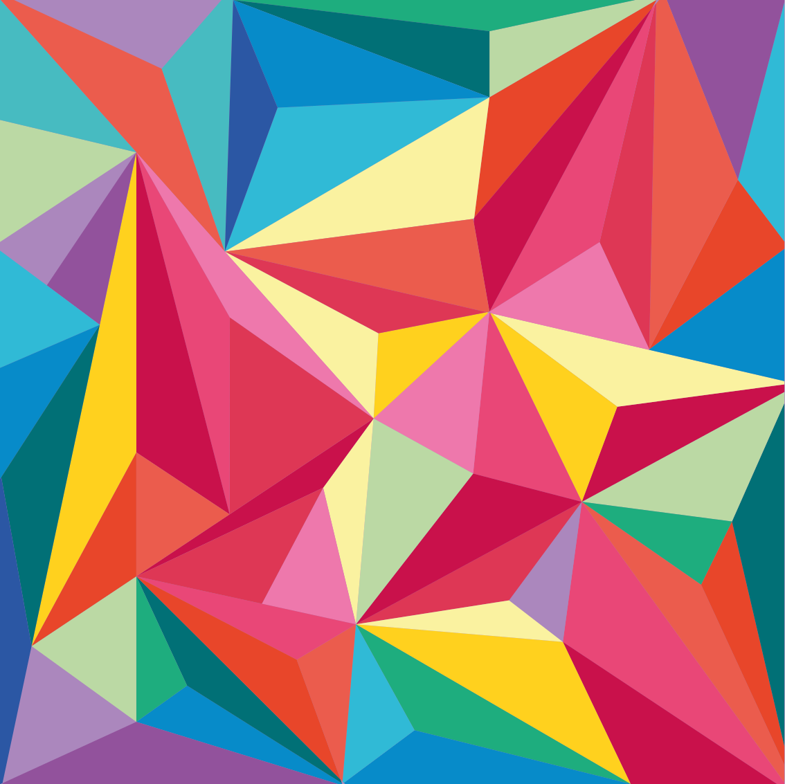 Geometric vinyl rug with multicolor pattern - TenStickers