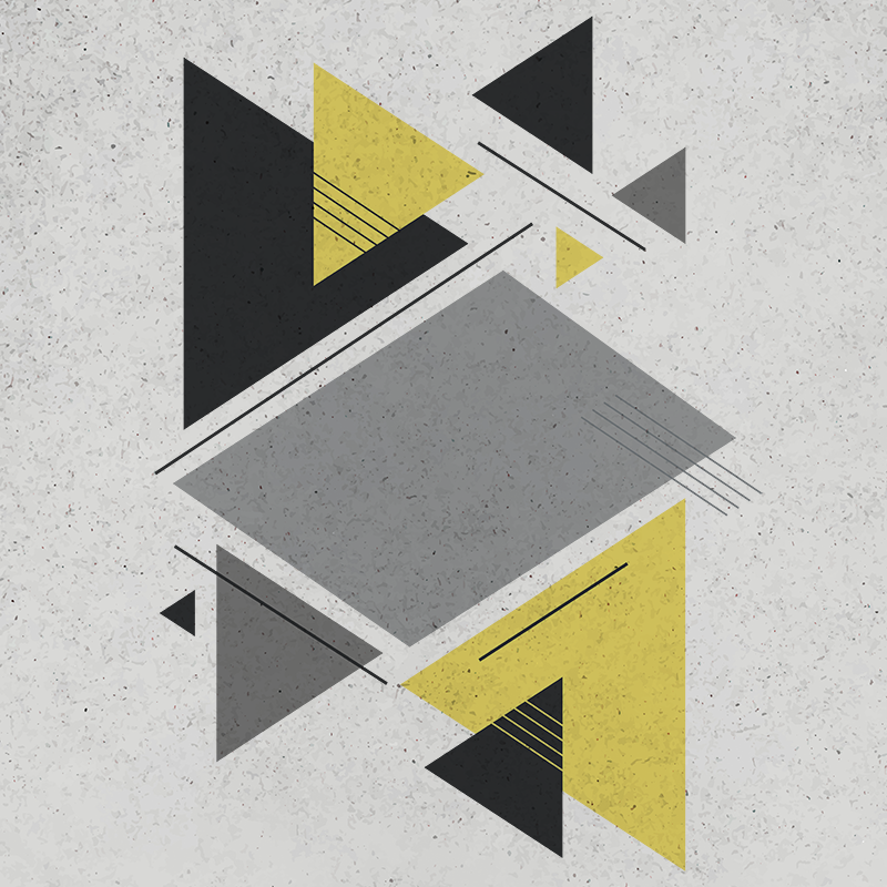 Geometric vinyl rug nordic triangles design - TenStickers