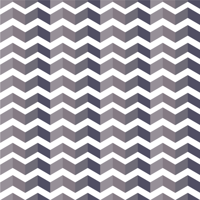 Geometric vinyl rug in black and white zigzag pattern - TenStickers