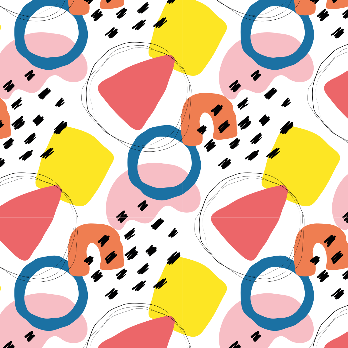 Geometric vinyl rug with artistic pattern design - TenStickers