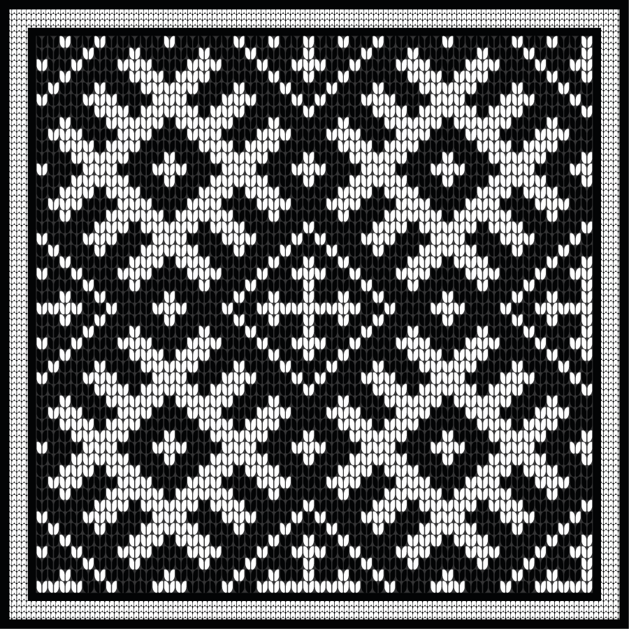 Geometric vinyl rug viking linked squares pattern - TenStickers