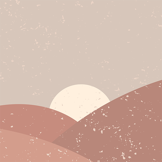 Geometric vinyl rug wall art at dawn - TenStickers