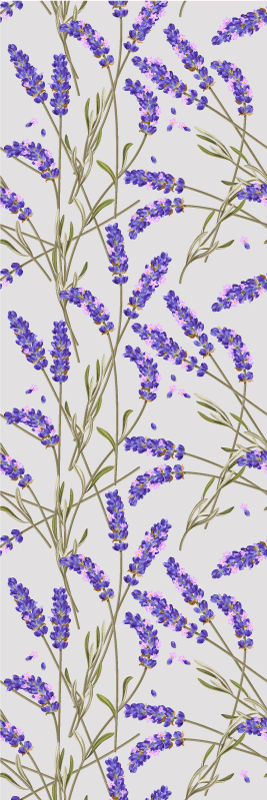 Living room vinyl rug provencal lavender design - TenStickers