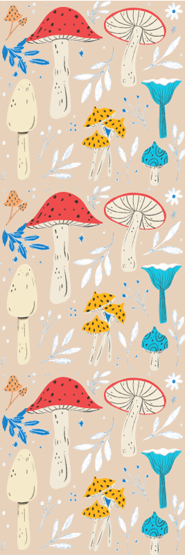 Living room vinyl rug with classic mushroom beige - TenStickers