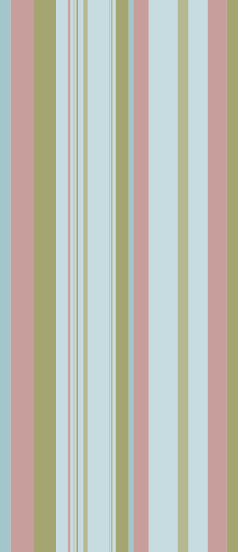 Living room vinyl rug in blue and green 80s stripes - TenStickers