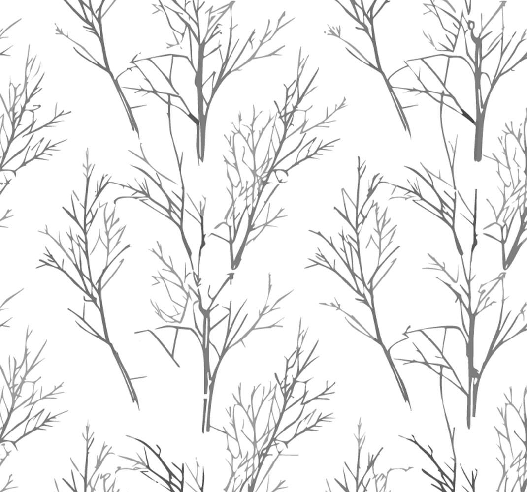 Thin branches grey vinyl rug - TenStickers