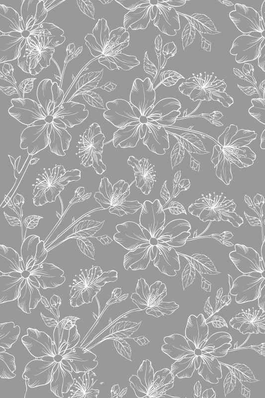 Grey vinyl rug in grey pattern - TenStickers