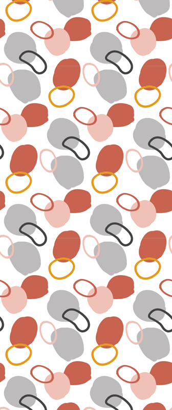 Hallway vinyl rug abstract colorful geometric dots - TenStickers