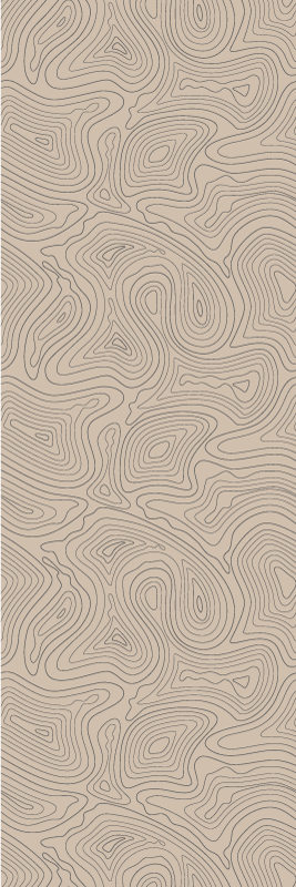 Beige vinyl rug in taupe topographic design - TenStickers