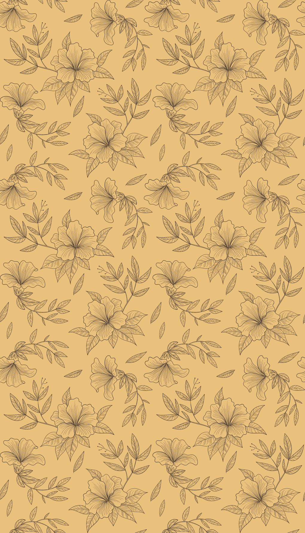 Beige vinyl rug with elegant floral design - TenStickers