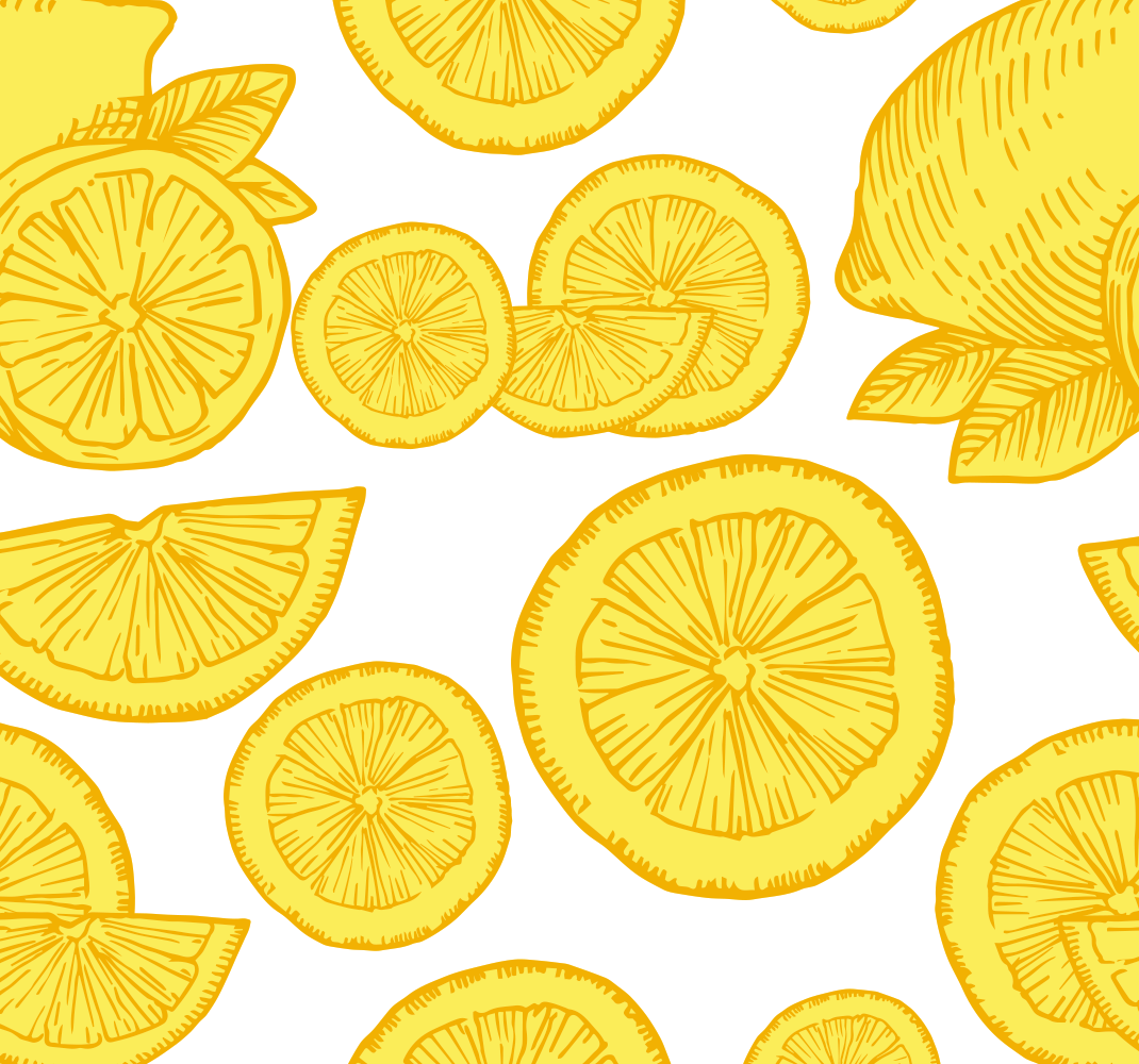 Yellow vinyl rug citrus fruit design - TenStickers