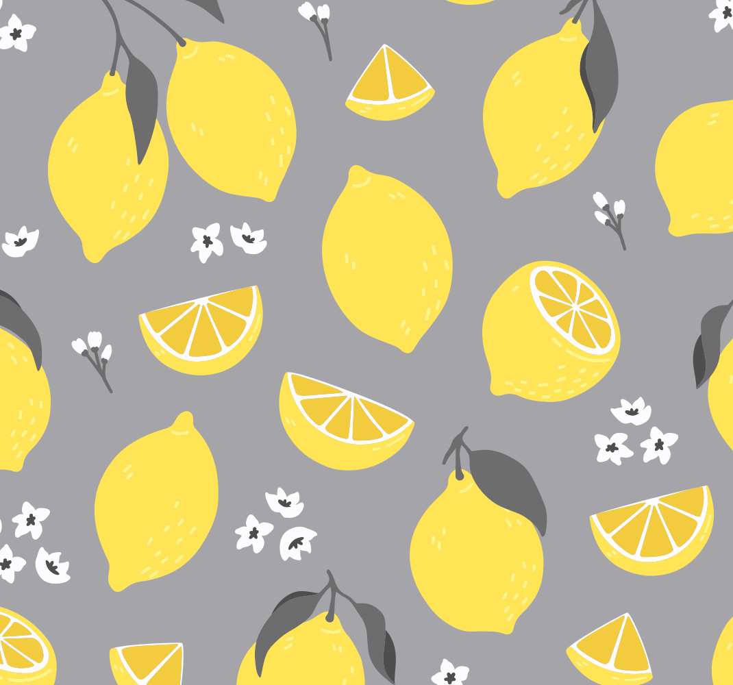 Tropical lemon yellow vinyl rug - TenStickers