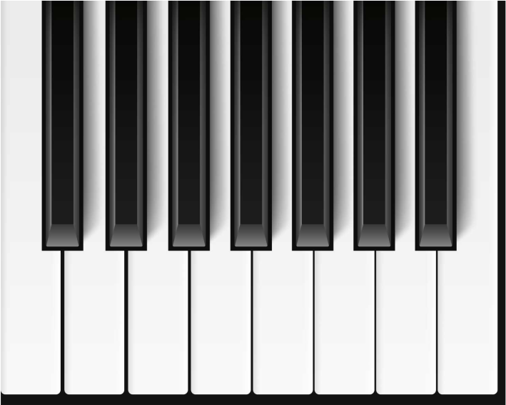 White vinyl rug piano keys design - TenStickers