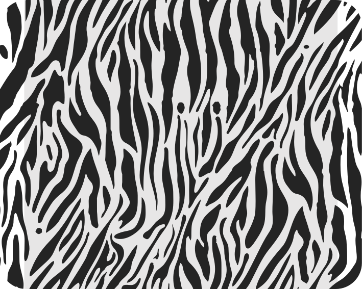 White vinyl rug with zebra print - TenStickers