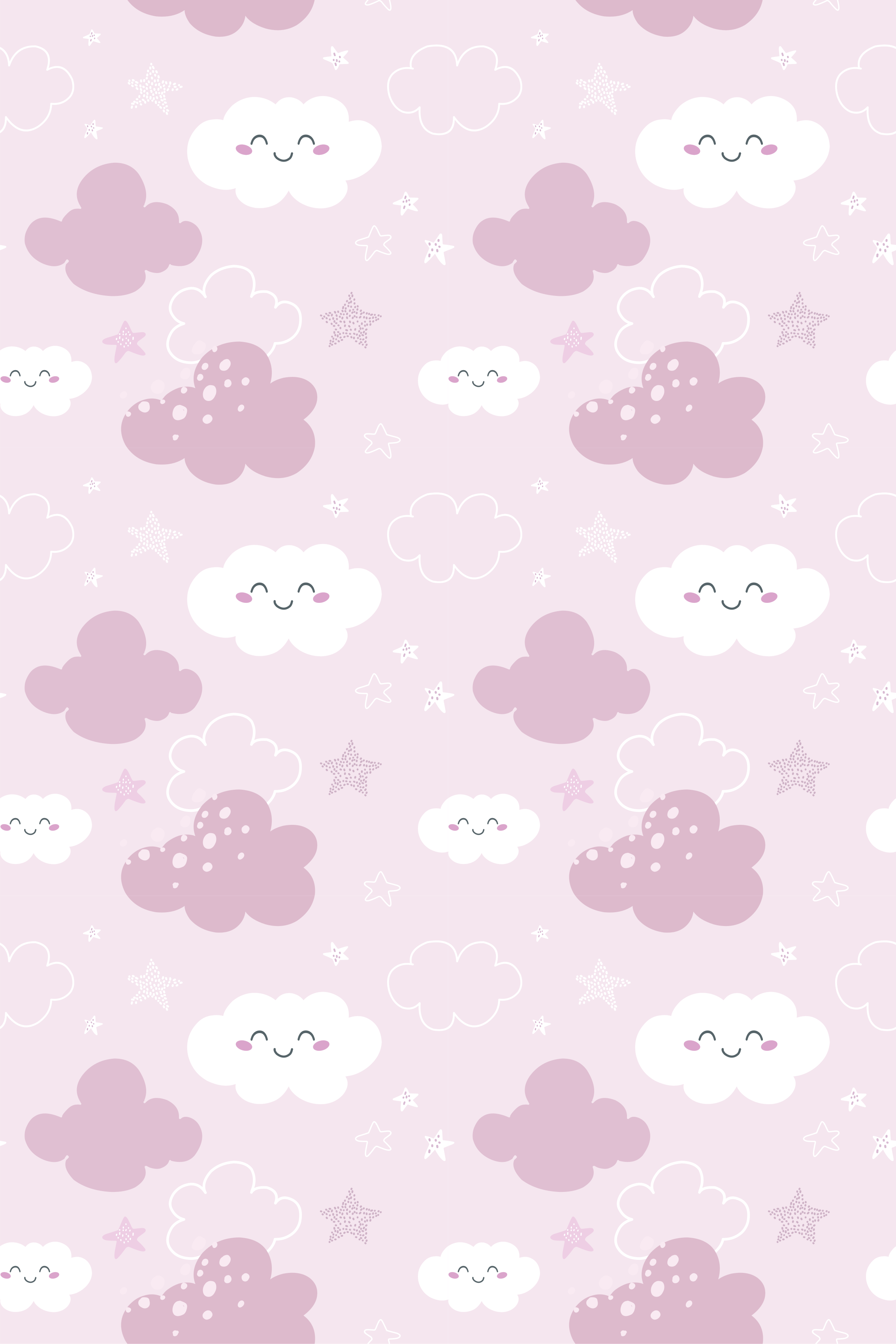 Purple vinyl rug with a joyful white design - TenStickers