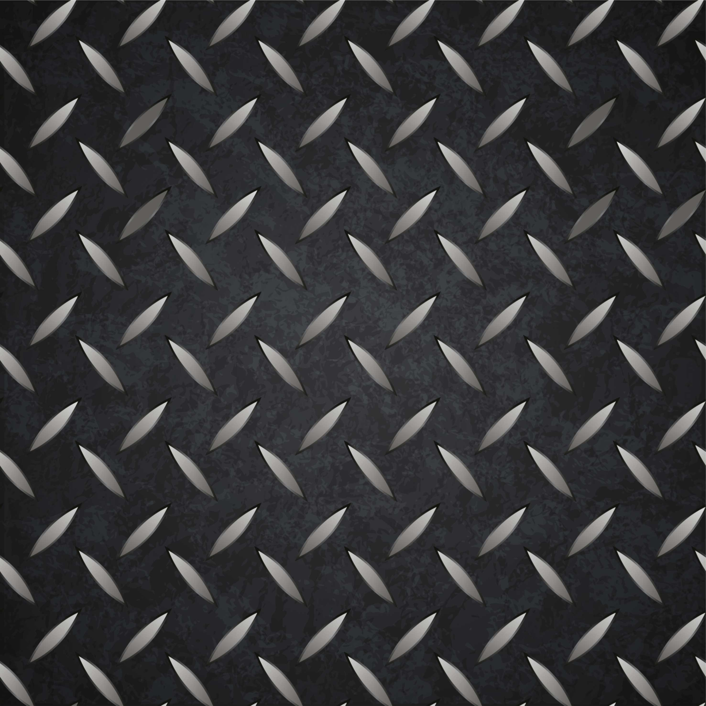 Black vinyl rug with steel design - TenStickers