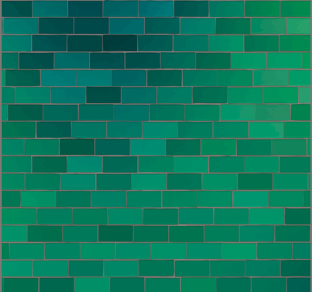 Green vinyl rug with green tiled texture - TenStickers