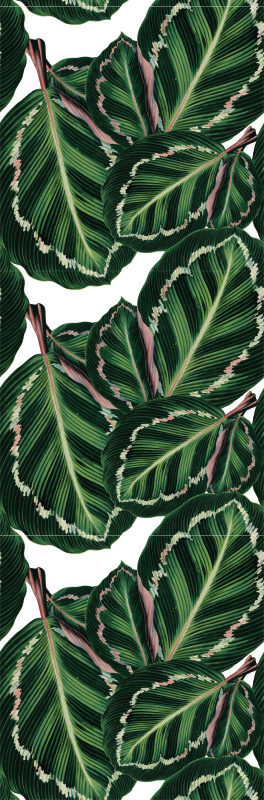 Green vinyl rug in maranta design - TenStickers