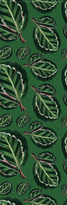 Green vinyl rug in green prayer plant design - TenStickers