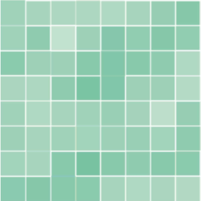 Green vinyl rug abstract square tile - TenStickers