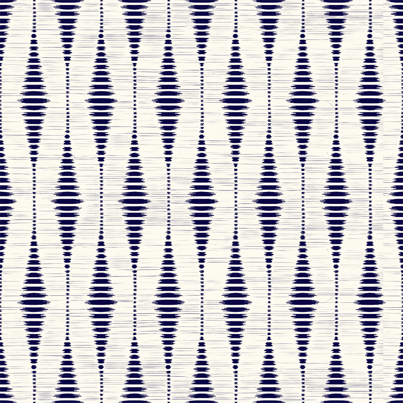 Navy blue rabaul ikat outdoor vinyl rug - TenStickers