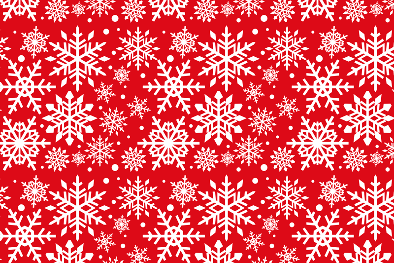 Red snowflakes red vinyl rug - TenStickers