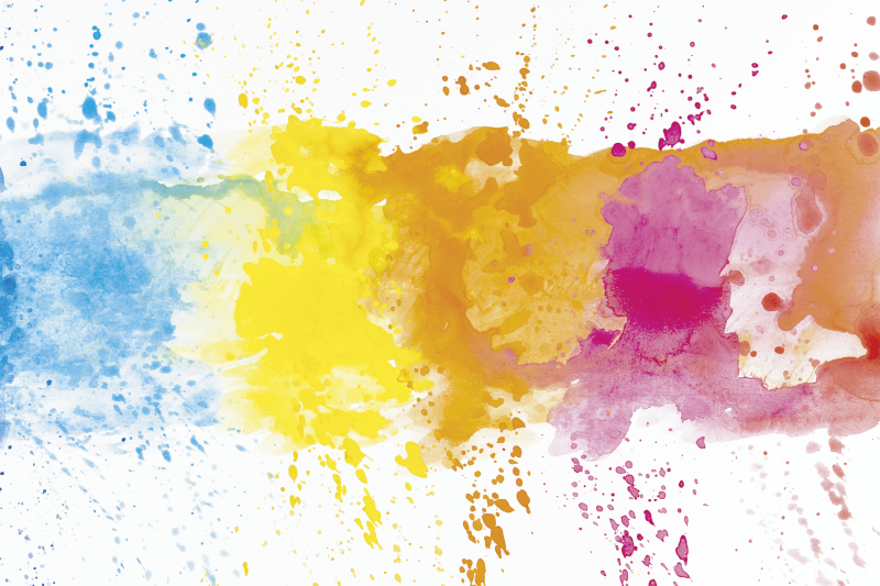 Colorful Splashed Surface living room vinyl rug - TenStickers