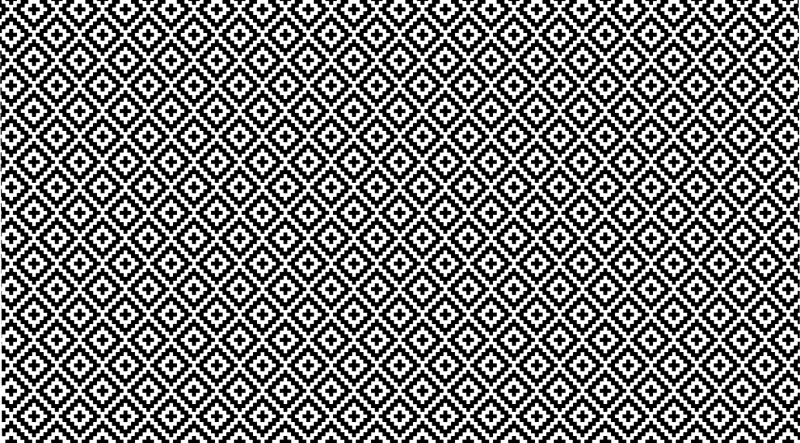 Geometric Black White Design living room vinyl rug - TenStickers