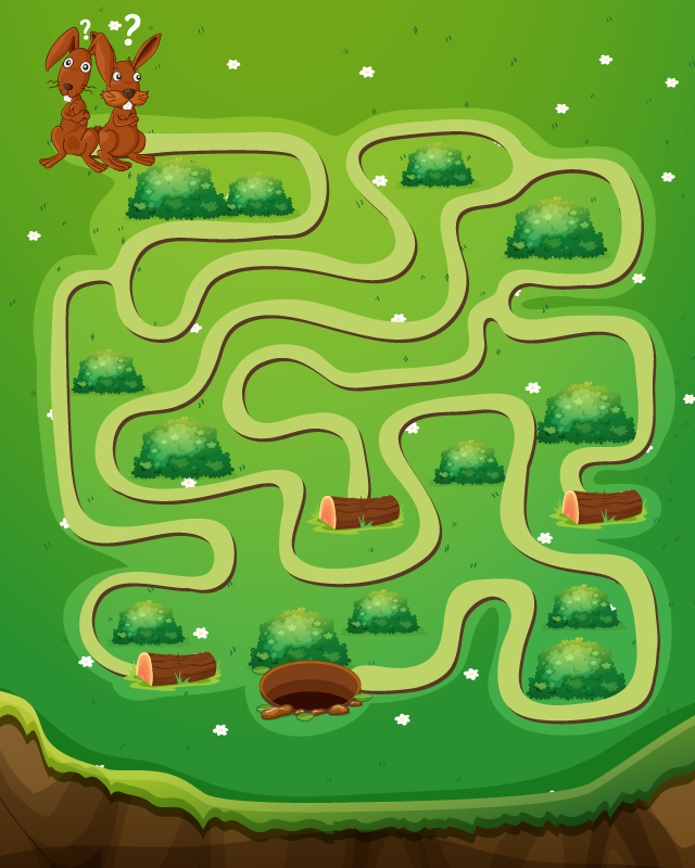 Playful Pathway gaming vinyl rug - TenStickers