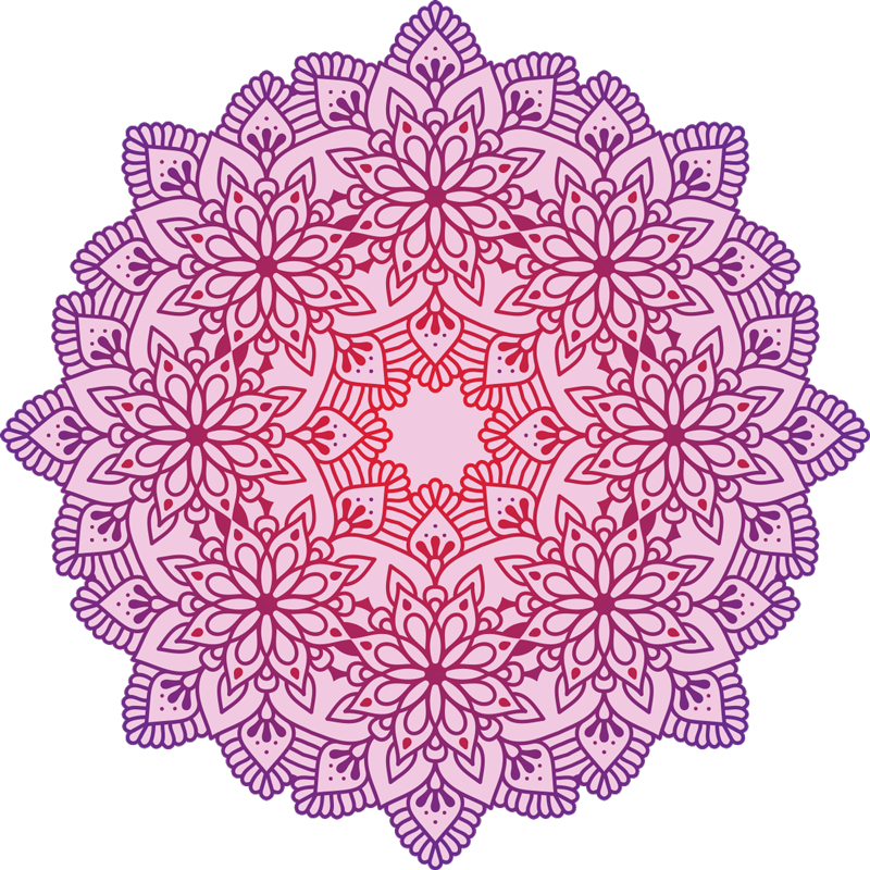 Mandala emblem mandala vinyl rug - TenStickers