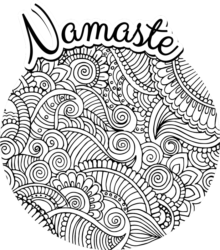 Namaste Circular mandala vinyl rug - TenStickers