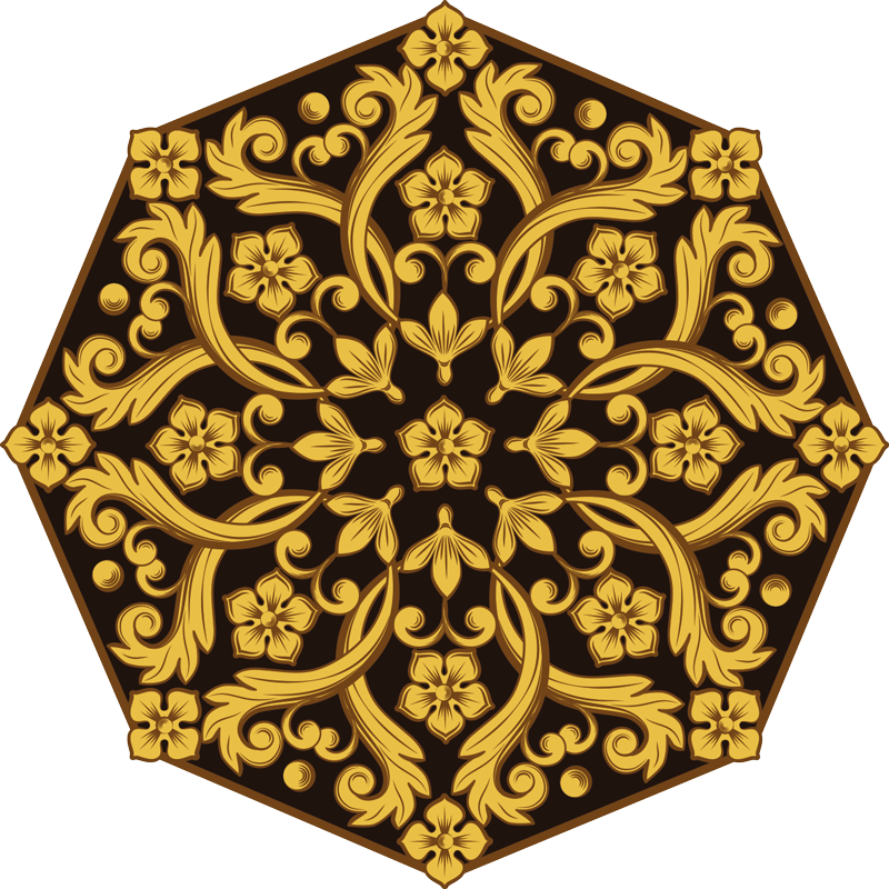 Floral filigree vinyl carpet vintage - TenStickers