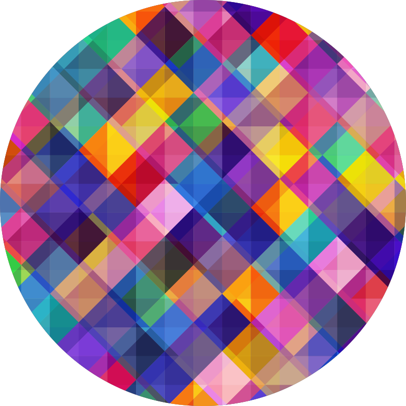 Colorful geometric circle geometric vinyl rug - TenStickers