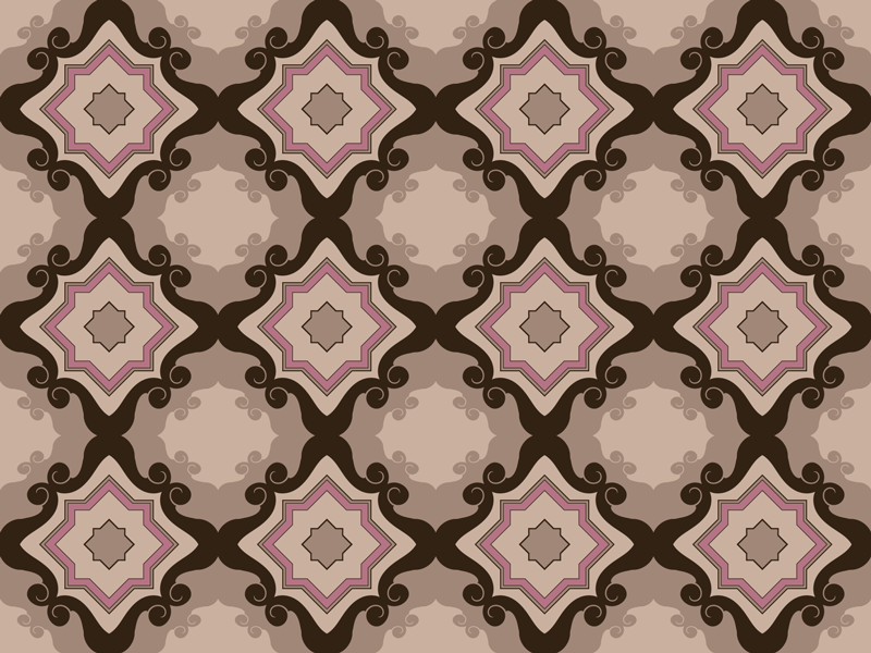 Marvellous barroque tiles vintage vinyl rug - TenStickers