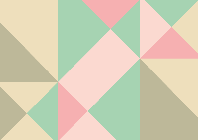 Geometric vinyl rug in geometric colorblock - TenStickers