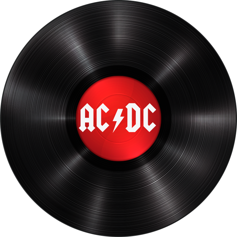 Wonderful rock music ACDC vinyl rug - TenStickers